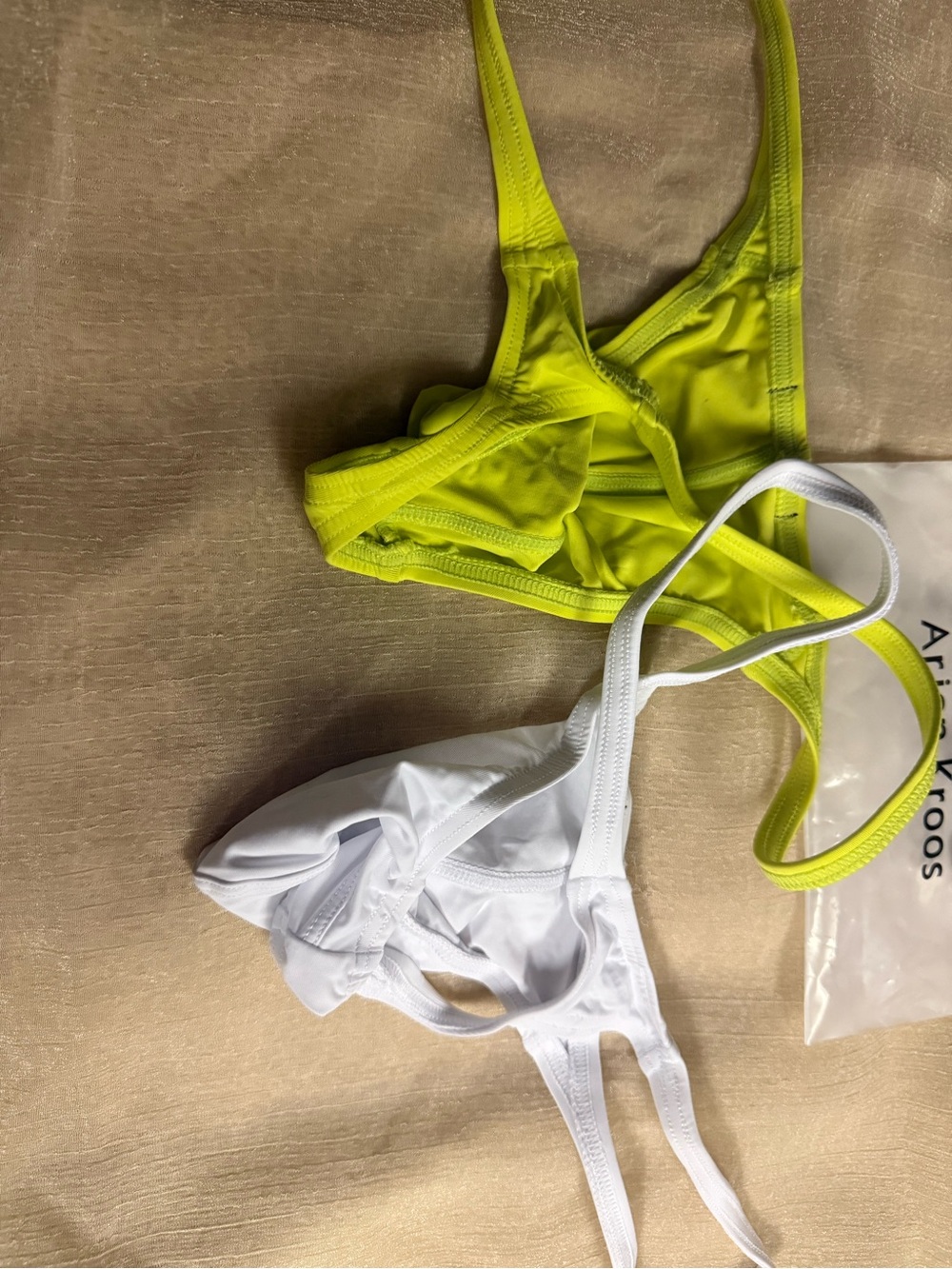 Men's Neon Lime & White Triangle Underwear Set